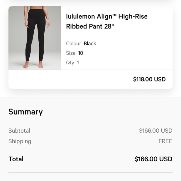 Lululemon Align High Rise Ribbed Pant 28” - Picture 5 of 5